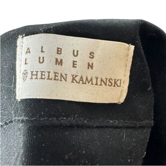 Helen Kaminski x Albus Lumen figura leather trimmed raffia handbag - Picture 10 of 13